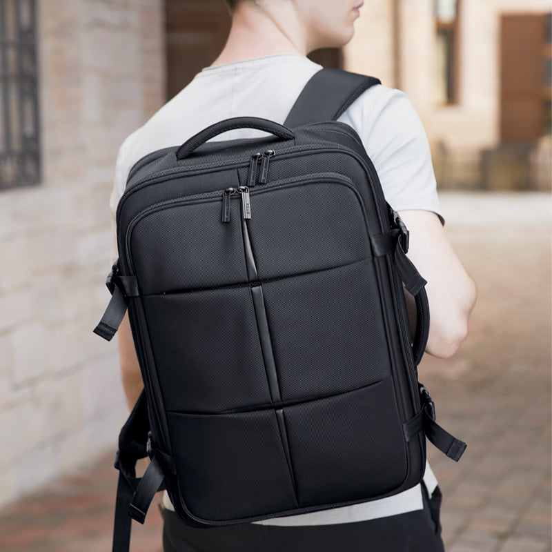 Backpack men's multi-function business travel expandable backpack large capacity travel bag 17 inch computer bag leisure