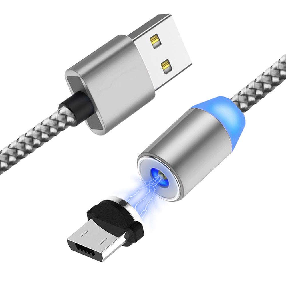 2m magnetic data cable Android mobile phone typec charging cable fast charging cable strong magnetic magnet type suction head