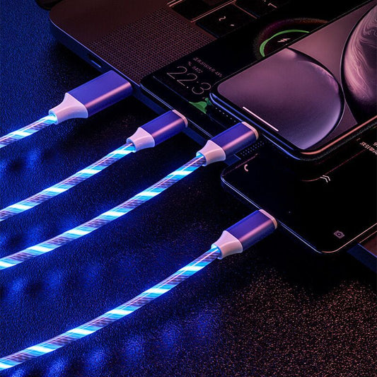 3 in 1 Glowing Charging Cable