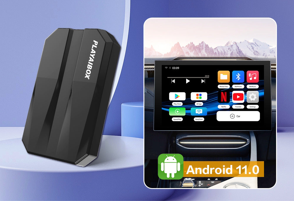 Suitable for Apple mobile phone Carplay original car wired to wireless AI Box Qualcomm Android 11.0 system 2+16G