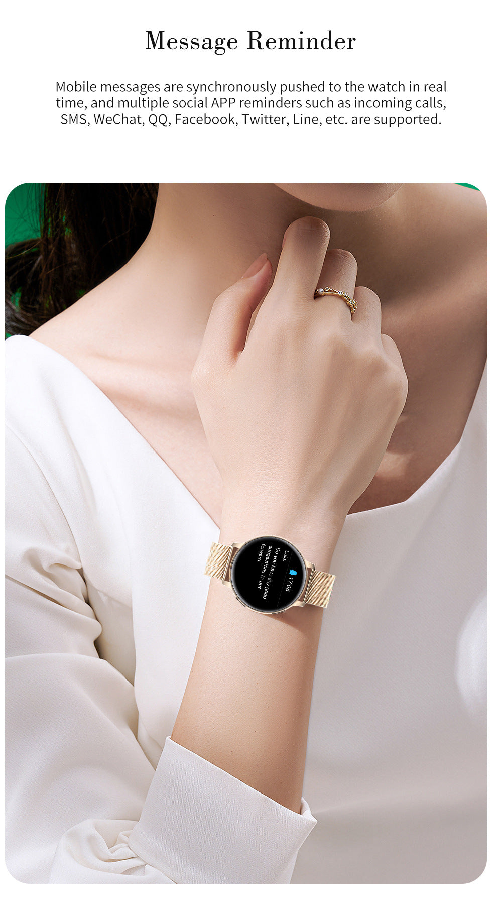 Women Round Smart Watch