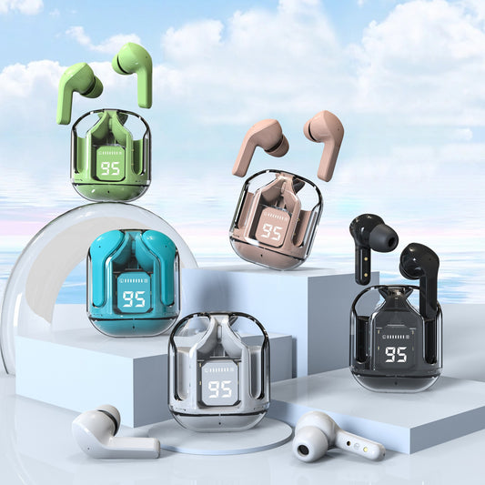 ir31 in-ear true wireless TWS Bluetooth headset digital display stereo 5.3 transparent compartment sports game cross-border