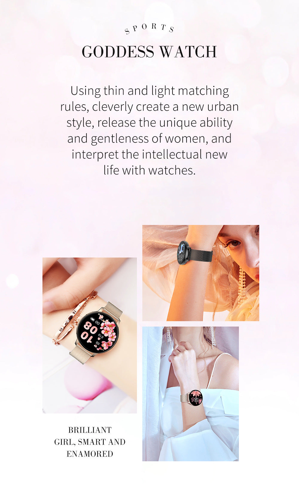 Women Round Smart Watch