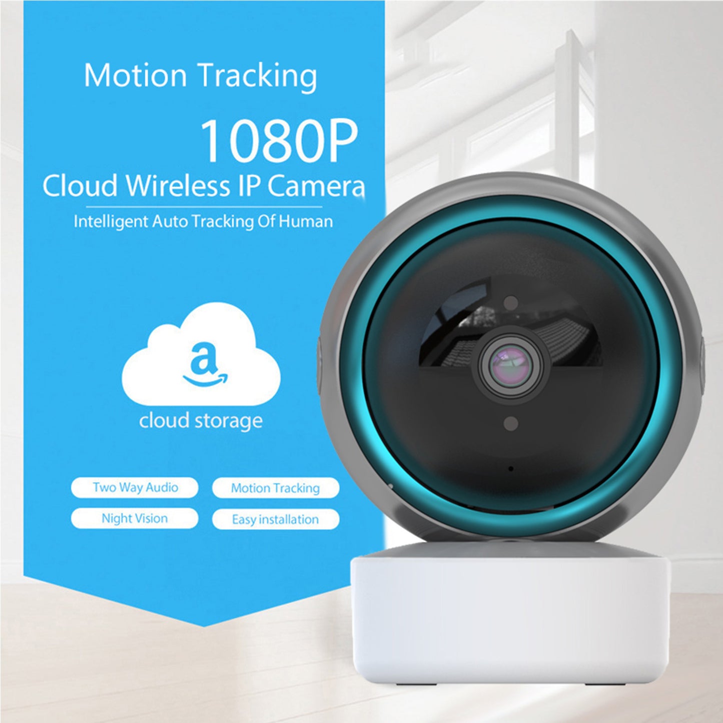 New Black Hole Remote Control Automatic Switching Night Vision 1080P HD 360° Screen Rotation Camera Monitor
