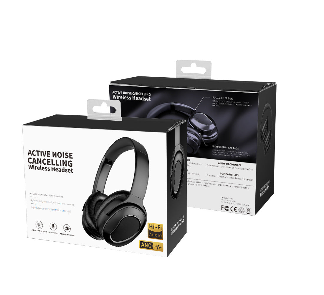 Cross-border head-mounted noise-canceling wireless headset ANC active noise-canceling Bluetooth headset wireless high-power headset