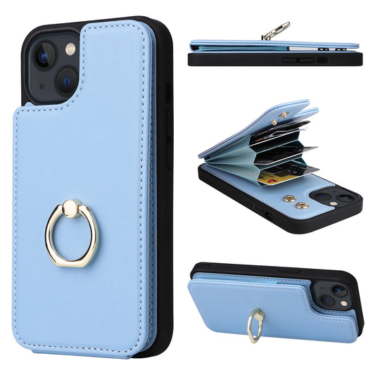 Factory spot iPhone14 mobile phone case all-inclusive card apple 13 mobile phone leather case bracket xsmax mobile phone case