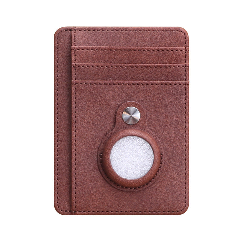 airtag wallet ultra-thin simple credit card holder anti-lost protective case wallet anti-theft brush RFID card case wholesale