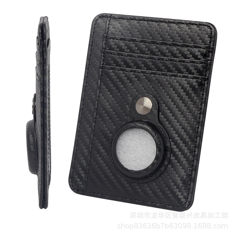 airtag wallet ultra-thin simple credit card holder anti-lost protective case wallet anti-theft brush RFID card case wholesale